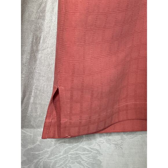 Tommy Bahama Button Up XL 100% SILK Salmon Textured - Picture 2 of 14